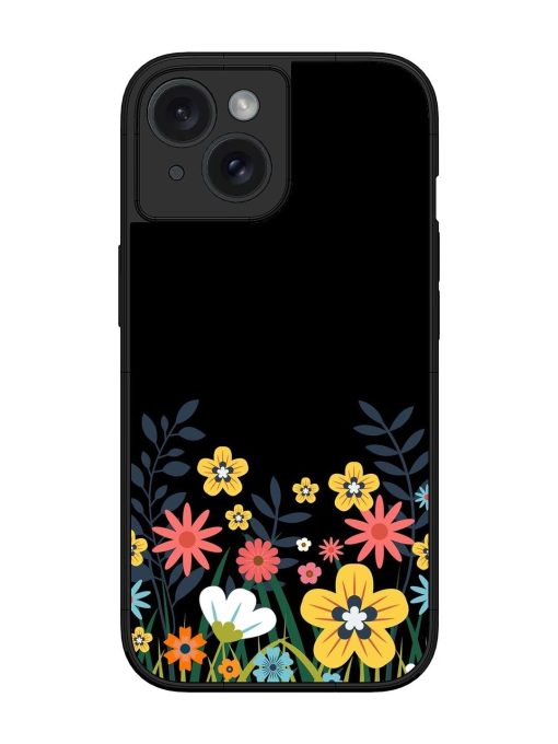 Floral Night Sky Glossy Soft Edge Case for Apple Iphone 15 Chachhi