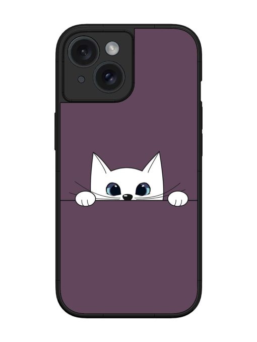 Peek-A-Boo Kitty Glossy Soft Edge Case for Apple Iphone 15 Chachhi