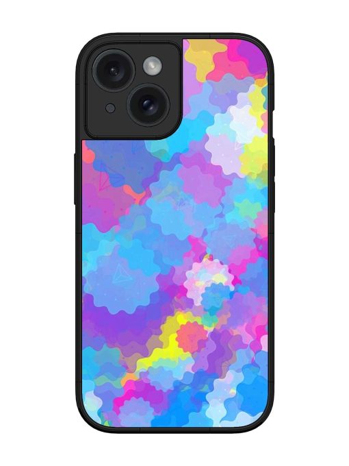 Psychedelic Cloud Burst Glossy Soft Edge Case for Apple Iphone 15 Chachhi