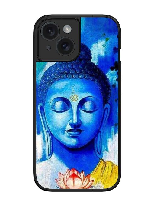 Serene Buddha With Lotus Glossy Soft Edge Case for Apple Iphone 15 Chachhi