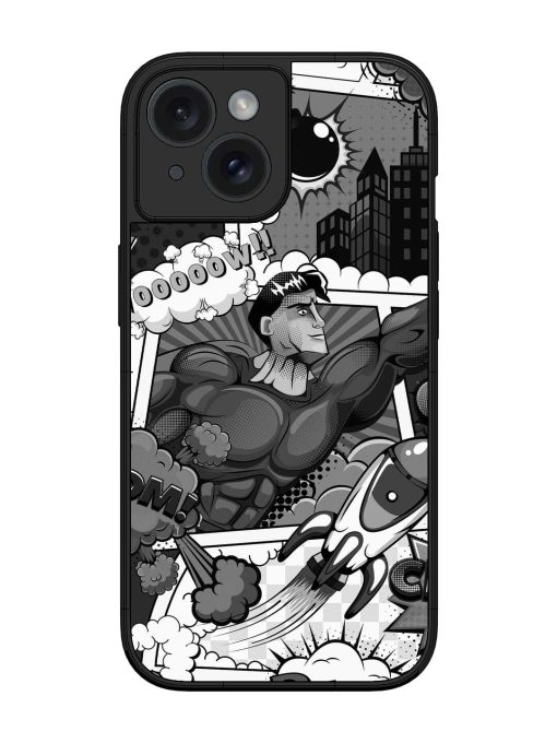 Comic Book Chaos Glossy Soft Edge Case for Apple Iphone 15