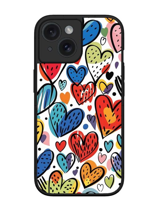 Heartfelt Harmony Glossy Soft Edge Case for Apple Iphone 15