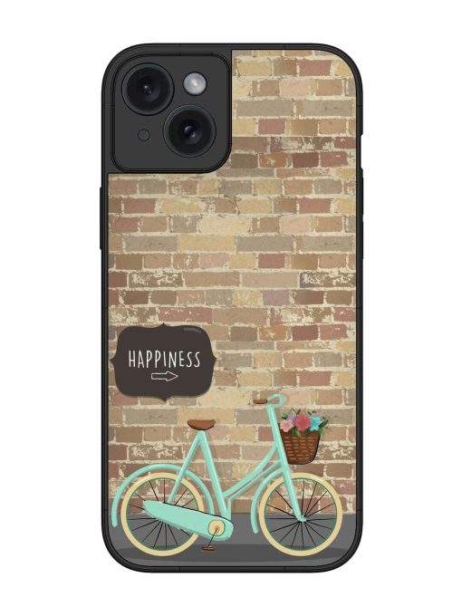 Pedaling Towards Happiness Glossy Soft Edge Case for Apple Iphone 15 Plus Chachhi