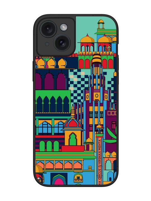 Indian Tapestry Glossy Soft Edge Case for Apple Iphone 15 Plus Chachhi