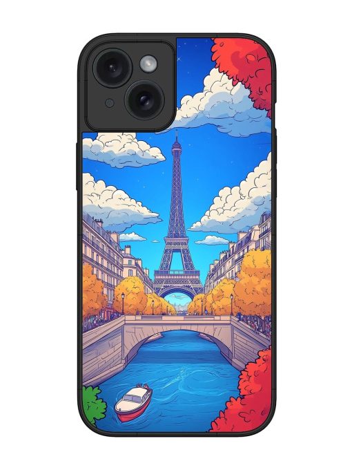 Parisian Panorama Glossy Soft Edge Case for Apple Iphone 15 Plus Chachhi