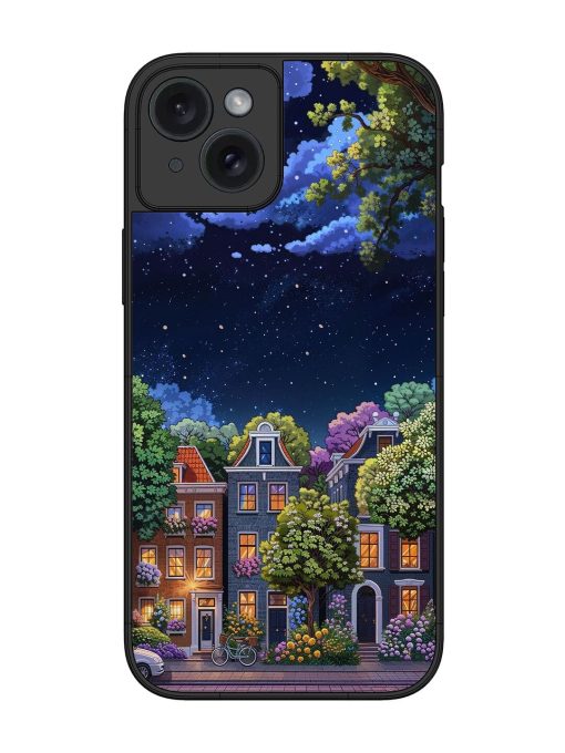 Moonlit Streets Glossy Soft Edge Case for Apple Iphone 15 Plus Chachhi