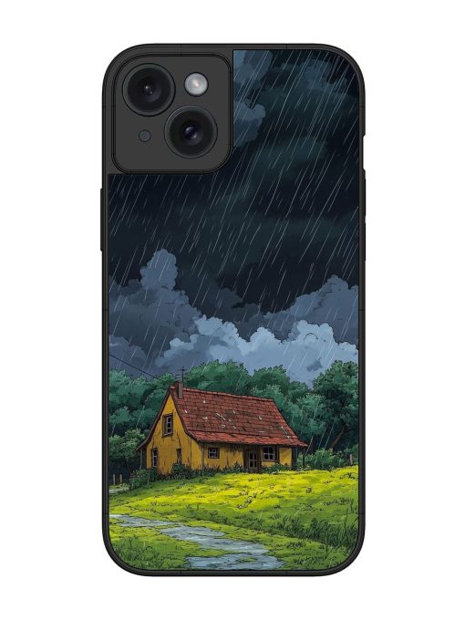 Rainy Day Retreat Glossy Soft Edge Case for Apple Iphone 15 Plus Chachhi