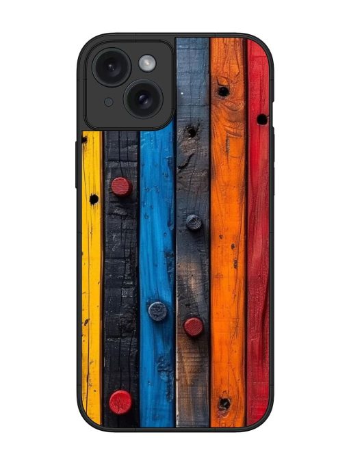 Rainbow Plank Glossy Soft Edge Case for Apple Iphone 15 Plus Chachhi