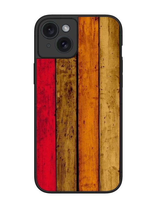 Colorful Woodgrain Glossy Soft Edge Case for Apple Iphone 15 Plus Chachhi