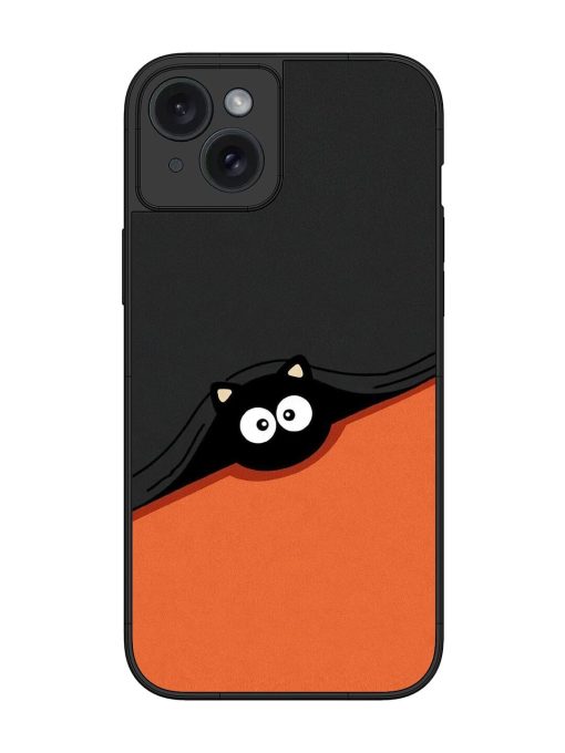 Peek-A-Boo Kitty Glossy Soft Edge Case for Apple Iphone 15 Plus Chachhi