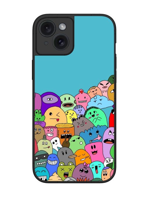 Monster Mash Glossy Soft Edge Case for Apple Iphone 15 Plus Chachhi