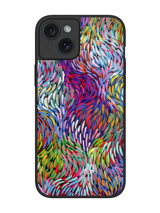 Vibrant Waves Glossy Soft Edge Case for Apple Iphone 15 Plus Chachhi