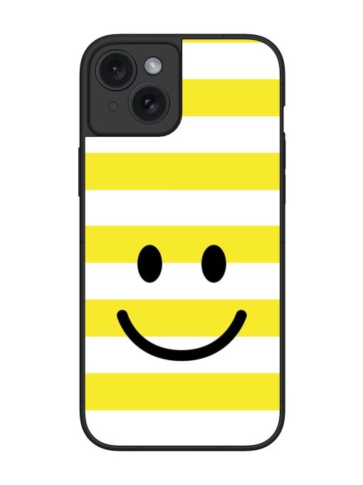 Smiling Stripes Glossy Soft Edge Case for Apple Iphone 15 Plus Chachhi