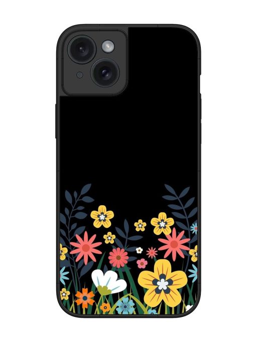 Floral Night Sky Glossy Soft Edge Case for Apple Iphone 15 Plus Chachhi