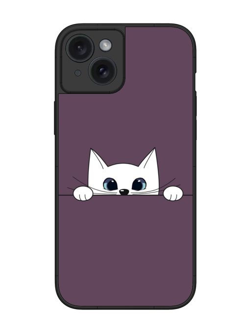 Peek-A-Boo Kitty Glossy Soft Edge Case for Apple Iphone 15 Plus Chachhi