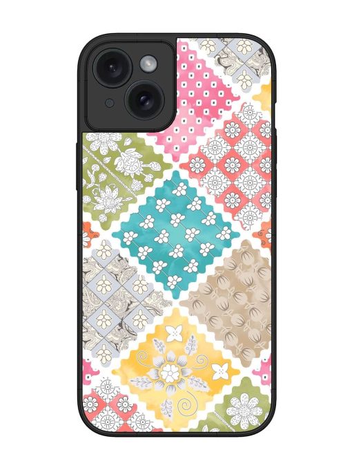 Patchwork Dreamscape Glossy Soft Edge Case for Apple Iphone 15 Plus Chachhi