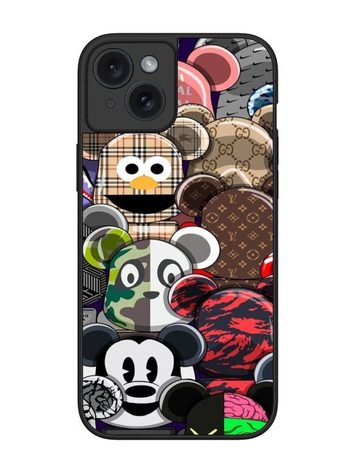 Streetwear Bearbrick Extravaganza Glossy Soft Edge Case for Apple Iphone 15 Plus Chachhi