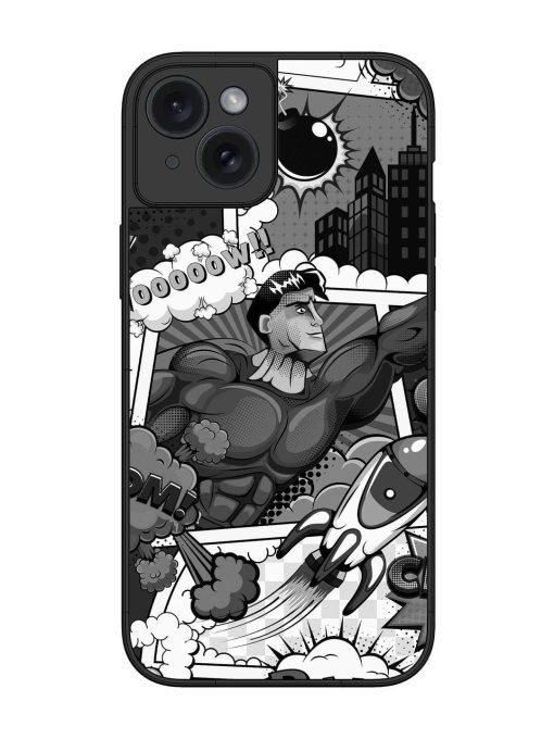 Comic Book Chaos Glossy Soft Edge Case for Apple Iphone 15 Plus Chachhi