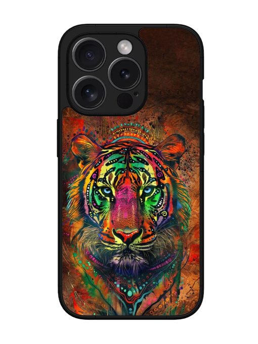 Cosmic Tiger Glossy Soft Edge Case for Apple Iphone 15 Pro Chachhi