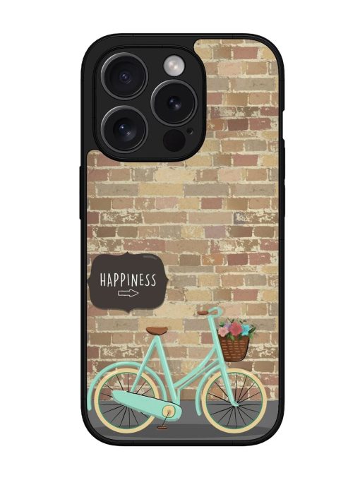 Pedaling Towards Happiness Glossy Soft Edge Case for Apple Iphone 15 Pro Chachhi