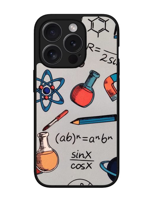 Science Doodle Glossy Soft Edge Case for Apple Iphone 15 Pro Chachhi