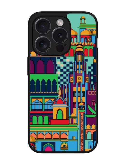 Indian Tapestry Glossy Soft Edge Case for Apple Iphone 15 Pro