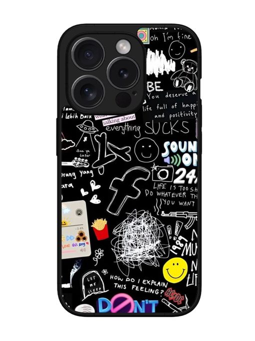 Doodle Diary Glossy Soft Edge Case for Apple Iphone 15 Pro Chachhi