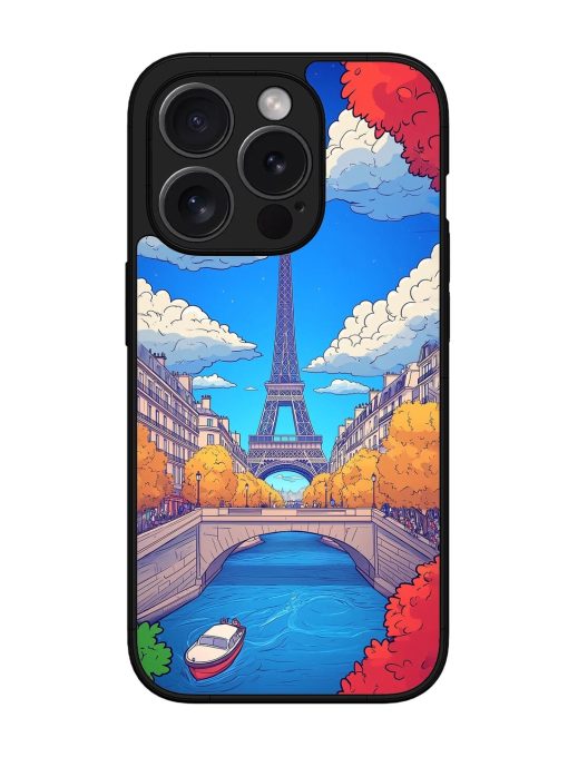 Parisian Panorama Glossy Soft Edge Case for Apple Iphone 15 Pro Chachhi