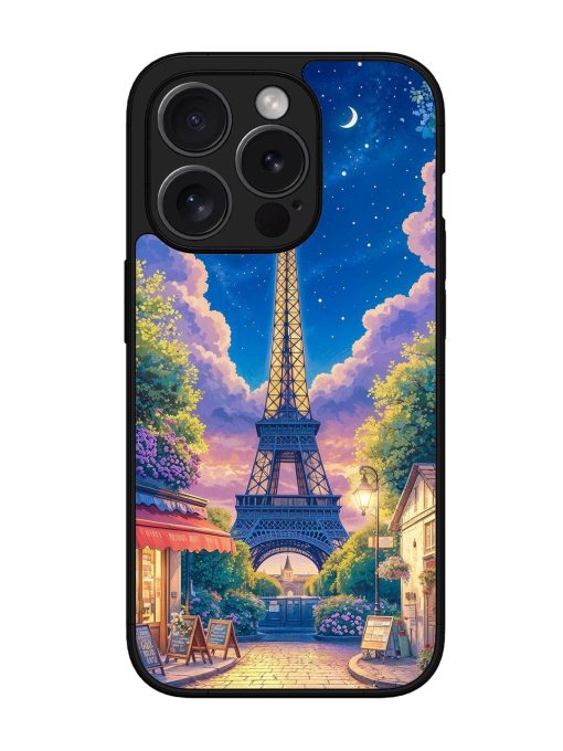 Twilight In Paris Glossy Soft Edge Case for Apple Iphone 15 Pro Chachhi