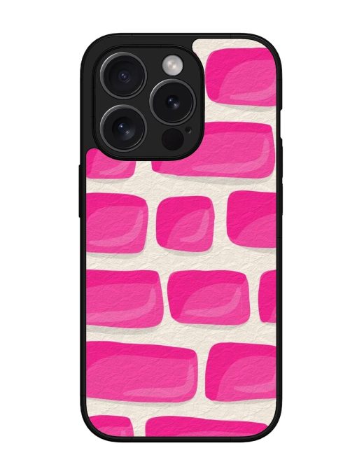 Pink Brick Wall Glossy Soft Edge Case for Apple Iphone 15 Pro Chachhi