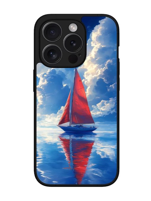 Crimson Sails Glossy Soft Edge Case for Apple Iphone 15 Pro