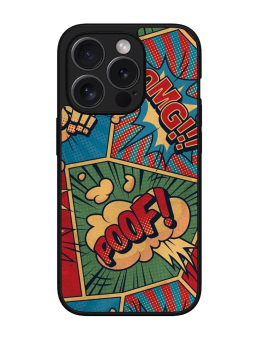 Comic Book Chaos Glossy Soft Edge Case for Apple Iphone 15 Pro Chachhi