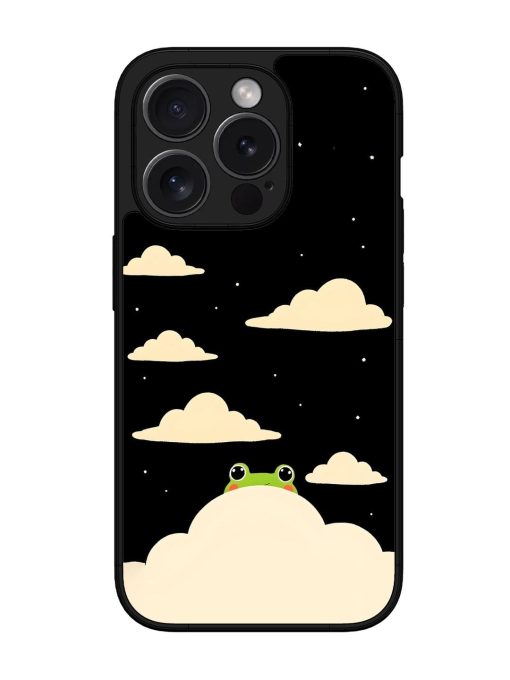 Froggy Night Sky Glossy Soft Edge Case for Apple Iphone 15 Pro Chachhi