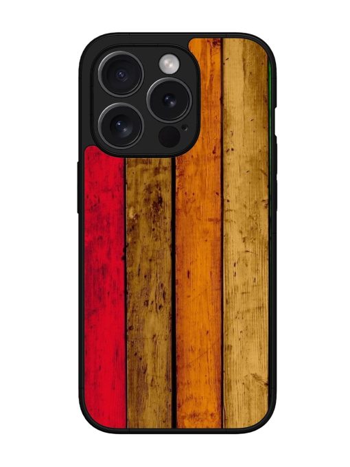 Colorful Woodgrain Glossy Soft Edge Case for Apple Iphone 15 Pro Chachhi