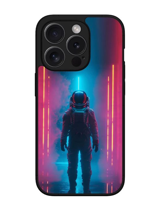 Neon Astronaut Glossy Soft Edge Case for Apple Iphone 15 Pro Chachhi