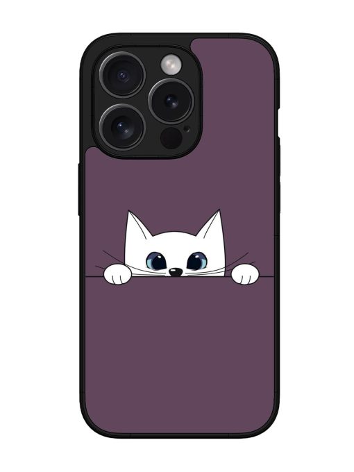 Peek-A-Boo Kitty Glossy Soft Edge Case for Apple Iphone 15 Pro Chachhi