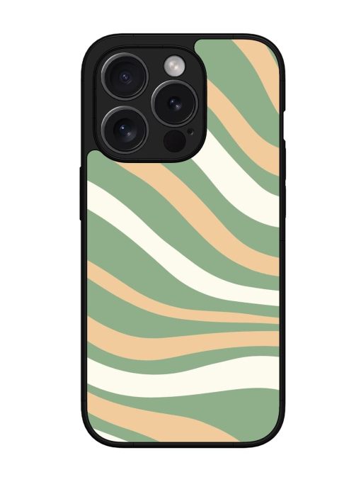Wavy Pastel Paradise Glossy Soft Edge Case for Apple Iphone 15 Pro
