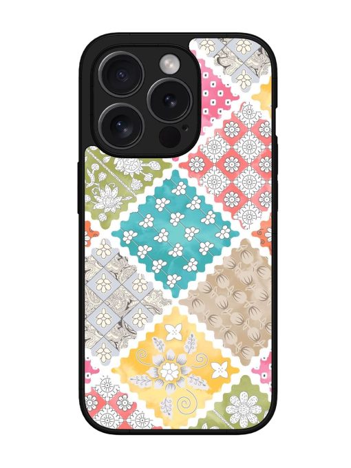 Patchwork Dreamscape Glossy Soft Edge Case for Apple Iphone 15 Pro Chachhi