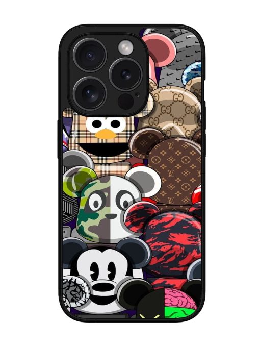 Streetwear Bearbrick Extravaganza Glossy Soft Edge Case for Apple Iphone 15 Pro Chachhi