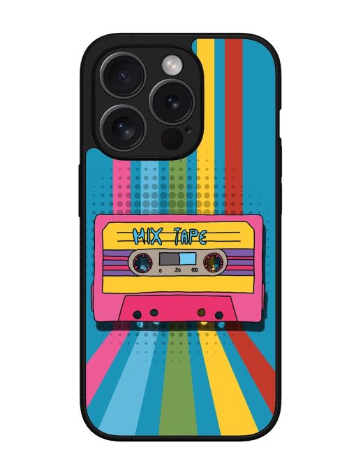 Retro Cassette Tapes Glossy Soft Edge Case for Apple Iphone 15 Pro Chachhi