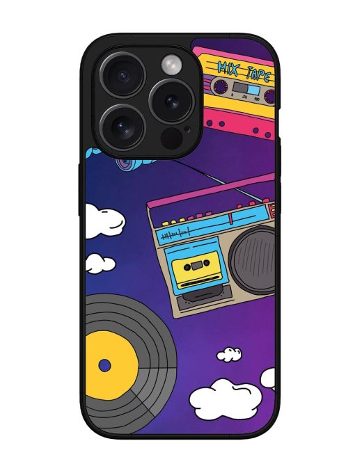 Retro Vibes Glossy Soft Edge Case for Apple Iphone 15 Pro