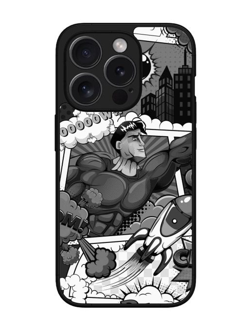 Comic Book Chaos Glossy Soft Edge Case for Apple Iphone 15 Pro Chachhi