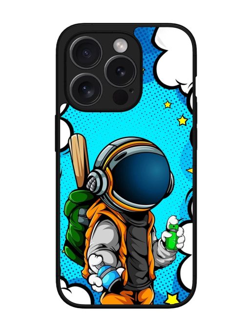 Space Graffiti Artist Glossy Soft Edge Case for Apple Iphone 15 Pro Chachhi