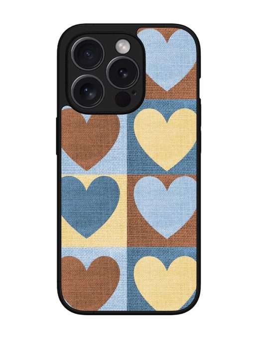 Hearts On Canvas Glossy Soft Edge Case for Apple Iphone 15 Pro Max Chachhi