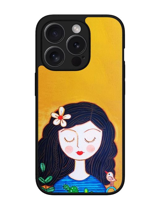 Girl Illustration Glossy Soft Edge Case for Apple Iphone 15 Pro Max Chachhi