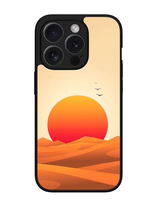 Desert Sunset Glossy Soft Edge Case for Apple Iphone 15 Pro Max