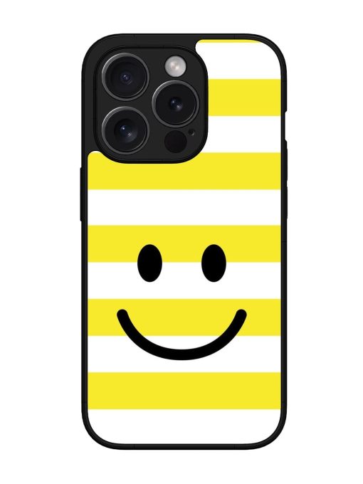 Smiling Stripes Glossy Soft Edge Case for Apple Iphone 15 Pro Max Chachhi