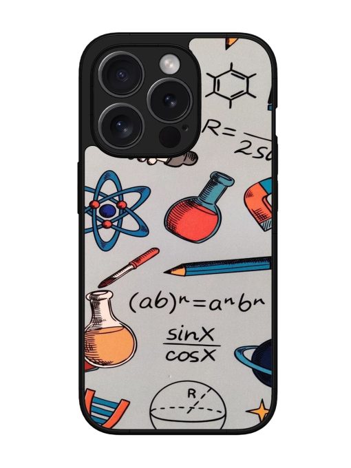 Science Doodle Delight Glossy Soft Edge Case for Apple Iphone 15 Pro Max Chachhi