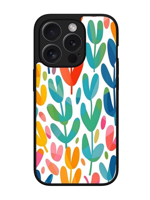 Rainbow Of Blooms Glossy Soft Edge Case for Apple Iphone 15 Pro Max Chachhi