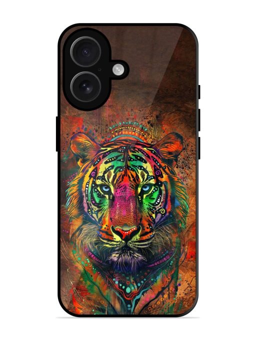 Cosmic Tiger Glossy Soft Edge Case for Apple Iphone 16 Chachhi